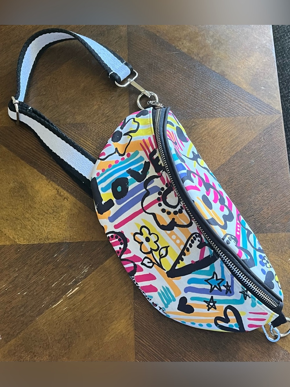 Brighton Multicolor Graffiti Print Crossbody Bag
